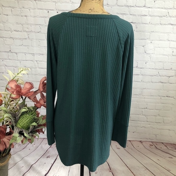 CHASER Teal Waffle Knit Thermal Top - Picture 8 of 13